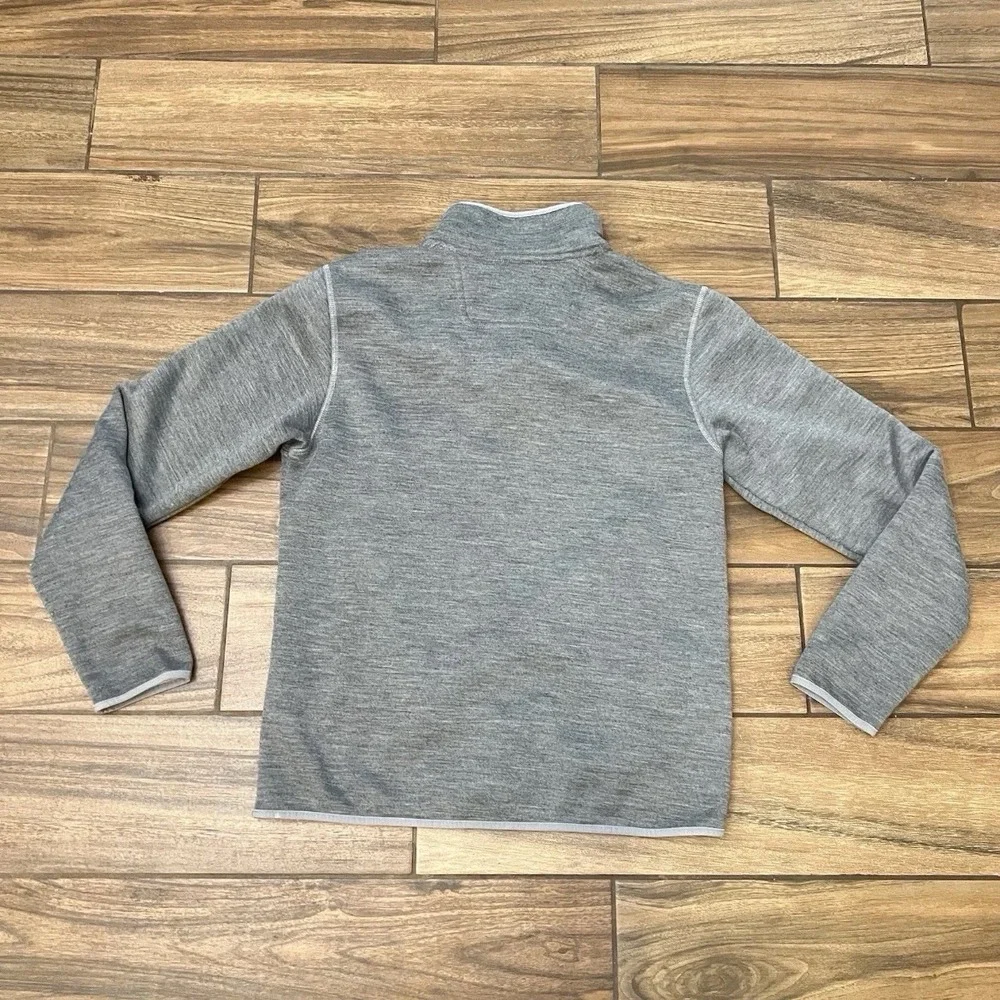 The North Face Button Mock Neck Pullover Mens Small Gray Fleece Sweater